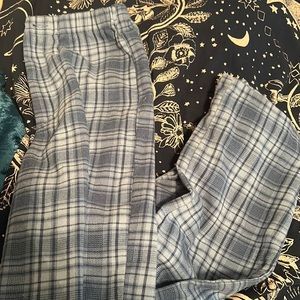 brandy melville blue plaid pants